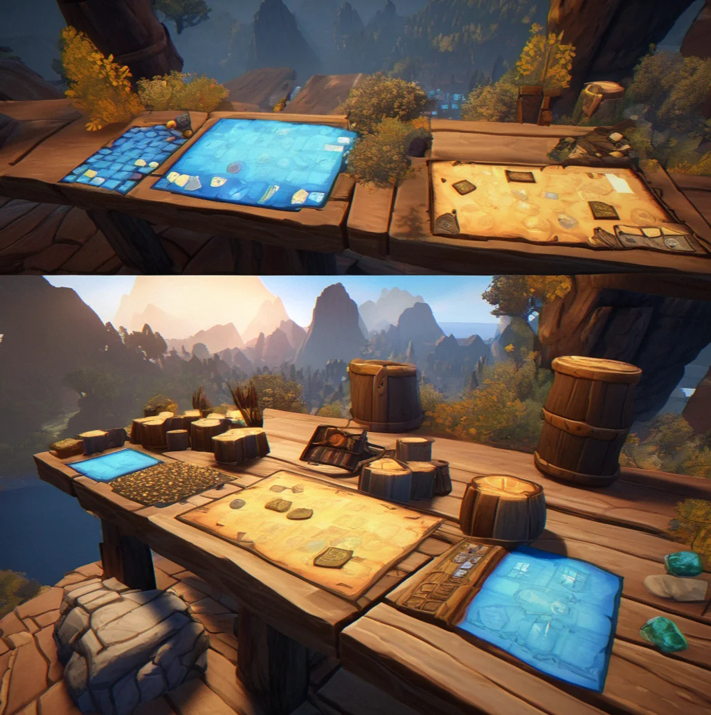 Two players at trading interface exchanging crafted items with currency amounts visible